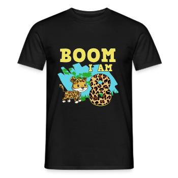 8th birthday Jaguar - Men's T-Shirt - black - Front - AI Model Male 178 light (178cm)