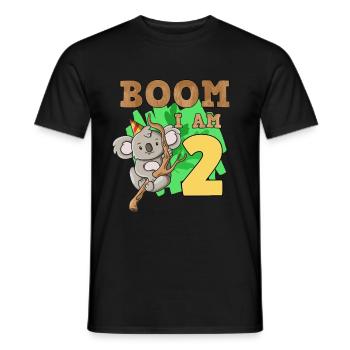 2nd birthday koala - Men's T-Shirt - black - Front - AI Model Male 178 light (178cm)