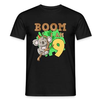 9th birthday koala - Men's T-Shirt - black - Front - AI Model Male 178 light (178cm)
