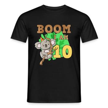 10th birthday koala - Men's T-Shirt - black - Front - AI Model Male 178 light (178cm)
