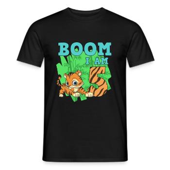 5. Geburtstag - Männer T-Shirt - Schwarz - Vorne - AI Model Male 178 light (178cm)