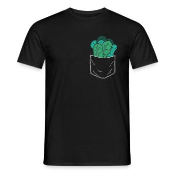 Spinat - Männer T-Shirt - Schwarz - Vorne - AI Model Male 178 light (178cm)