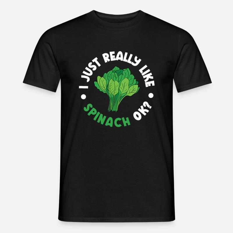 Spinat - Männer T-Shirt - Schwarz