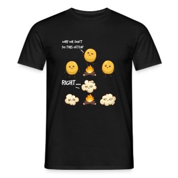 Popcorn Camping Witziges Zitat Popcorn - Männer T-Shirt - Schwarz - Vorne - AI Model Male 178 light (178cm)