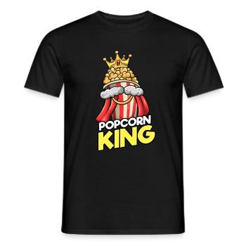 Popcorn-König - Männer T-Shirt - Schwarz - Vorne - AI Model Male 178 light (178cm)