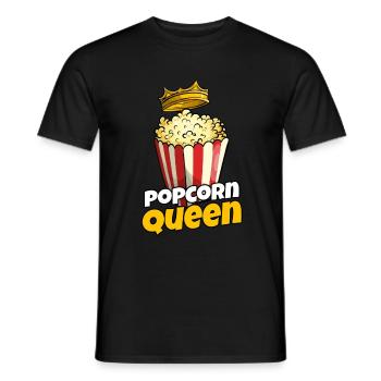 Popcorn-Königin - Männer T-Shirt - Schwarz - Vorne - AI Model Male 178 light (178cm)
