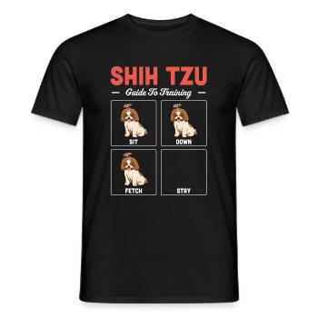 Shih Tzu - Männer T-Shirt - Schwarz - Vorne - AI Model Male 178 light (178cm)