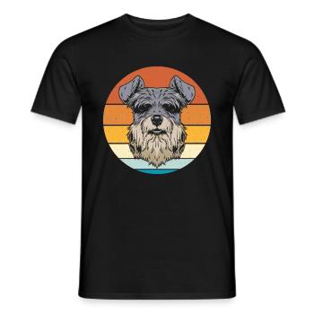 Zwergschnauzer - Männer T-Shirt - Schwarz - Vorne - AI Model Male 178 light (178cm)