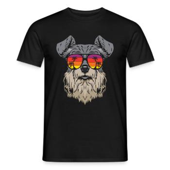 Zwergschnauzer - Männer T-Shirt - Schwarz - Vorne - AI Model Male 178 light (178cm)