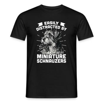 Zwergschnauzer - Männer T-Shirt - Schwarz - Vorne - AI Model Male 178 light (178cm)