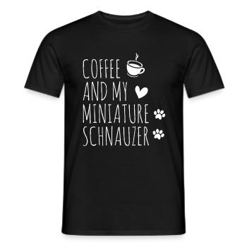 Miniature Schnauzer - T-shirt homme - noir - Devant - AI Model Male 178 light (178cm)