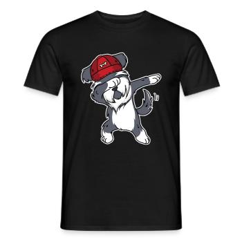 Zwergschnauzer - Männer T-Shirt - Schwarz - Vorne - AI Model Male 178 light (178cm)