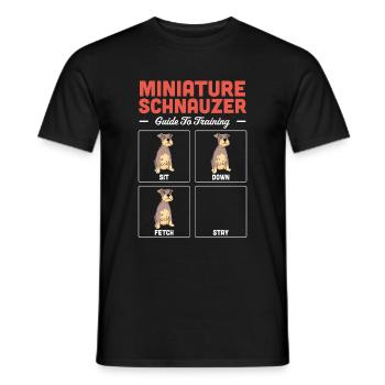 Zwergschnauzer - Männer T-Shirt - Schwarz - Vorne - AI Model Male 178 light (178cm)