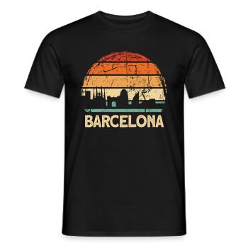 Barcelone - T-shirt homme - noir - Devant - AI Model Male 178 light (178cm)
