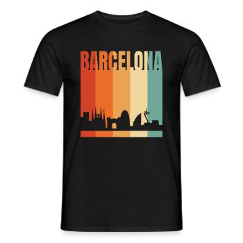 Barcelone - T-shirt homme - noir - Devant - AI Model Male 178 light (178cm)