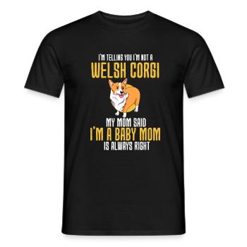 Welsh Corgi - Männer T-Shirt - Schwarz - Vorne - AI Model Male 178 light (178cm)
