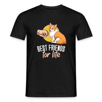 Welsh Corgi - Männer T-Shirt - Schwarz - Vorne - AI Model Male 178 light (178cm)