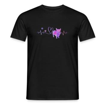 Welsh Corgi - Männer T-Shirt - Schwarz - Vorne - AI Model Male 178 light (178cm)