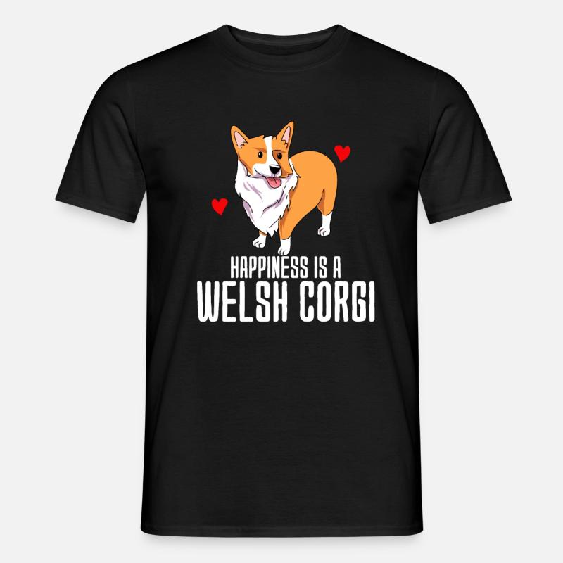 Welsh Corgi - Männer T-Shirt - Schwarz