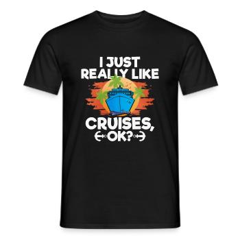 Kreuzfahrt - Männer T-Shirt - Schwarz - Vorne - AI Model Male 178 light (178cm)