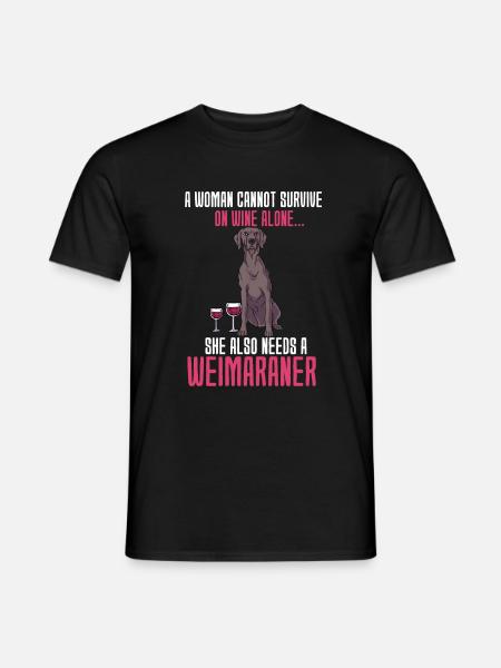 Weimaraner - Men's T-Shirt - black