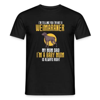 Weimaraner - T-shirt homme - noir - Devant - AI Model Male 178 light (178cm)