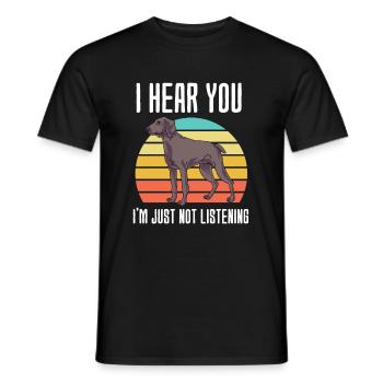Weimaraner - T-shirt homme - noir - Devant - AI Model Male 178 light (178cm)