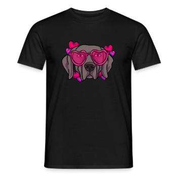 Weimaraner - T-shirt homme - noir - Devant - AI Model Male 178 light (178cm)