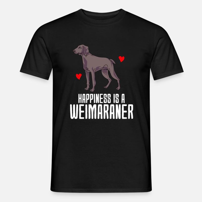 Weimaraner - Männer T-Shirt - Schwarz