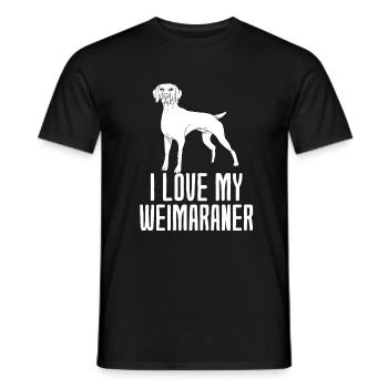 Weimaraner - T-shirt homme - noir - Devant - AI Model Male 178 light (178cm)