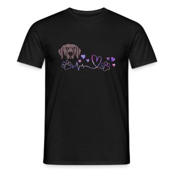 Weimaraner - T-shirt homme - noir - Devant - AI Model Male 178 light (178cm)