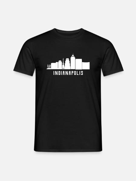 Indianapolis Skyline - Männer T-Shirt - Schwarz