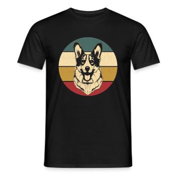 Welsh Corgi - Männer T-Shirt - Schwarz - Vorne - AI Model Male 178 light (178cm)