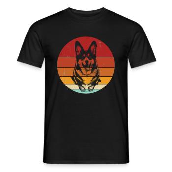 Corgi gallois - T-shirt homme - noir - Devant - AI Model Male 178 light (178cm)