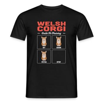 Welsh Corgi - Männer T-Shirt - Schwarz - Vorne - AI Model Male 178 light (178cm)