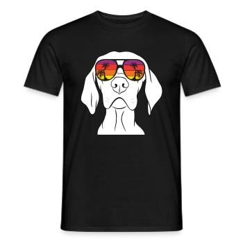 Weimaraner - Men's T-Shirt - black - Front - AI Model Male 178 light (178cm)