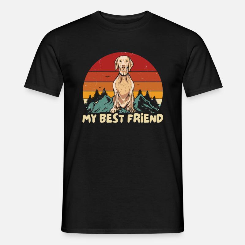 Weimaraner - Männer T-Shirt - Schwarz
