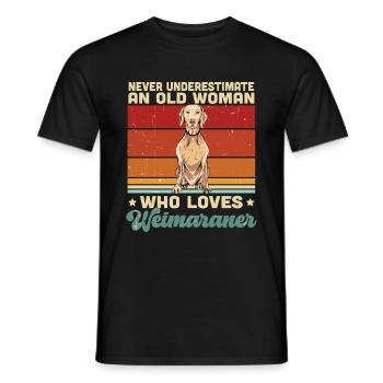Weimaraner - T-shirt homme - noir - Devant - AI Model Male 178 light (178cm)