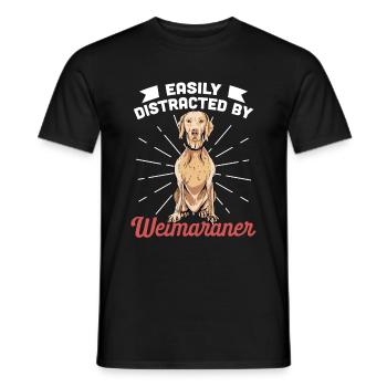 Weimaraner - T-shirt homme - noir - Devant - AI Model Male 178 light (178cm)