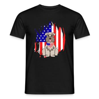 Zwergschnauzer - Männer T-Shirt - Schwarz - Vorne - AI Model Male 178 light (178cm)