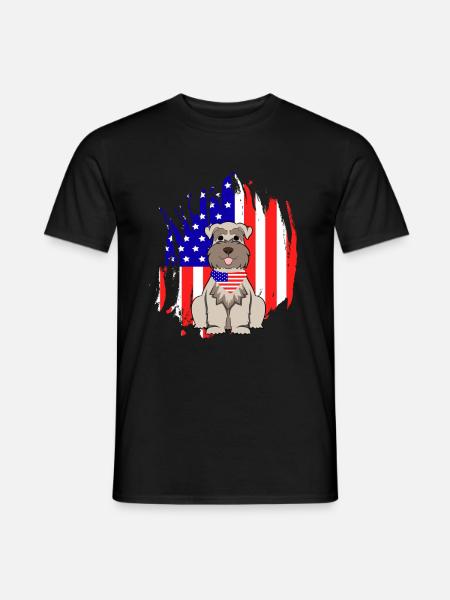 Miniature Schnauzer - Men's T-Shirt - black