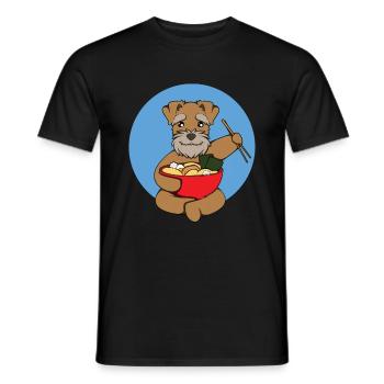 Zwergschnauzer - Männer T-Shirt - Schwarz - Vorne - AI Model Male 178 light (178cm)