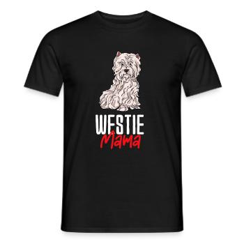 West Highland Terrier - Men's T-Shirt - black - Front - AI Model Male 178 light (178cm)