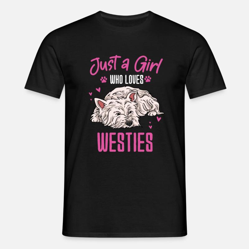 West highland terrier - T-shirt til herrer - sort
