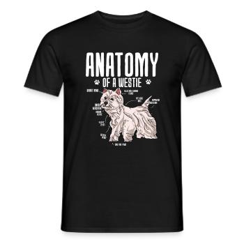 West highland terrier - Men's T-Shirt - black - Front - AI Model Male 178 light (178cm)