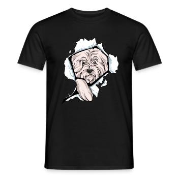 West Highland Terrier - Men's T-Shirt - black - Front - AI Model Male 178 light (178cm)
