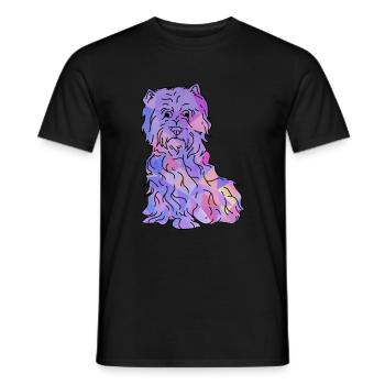 West Highland Terrier - Men's T-Shirt - black - Front - AI Model Male 178 light (178cm)