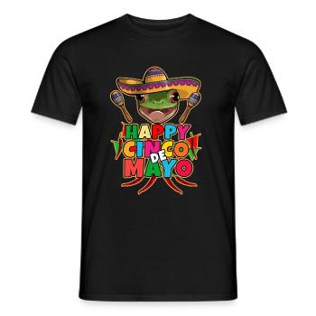 Cinco de Mayo Grenouille - T-shirt homme - noir - Devant - AI Model Male 178 light (178cm)