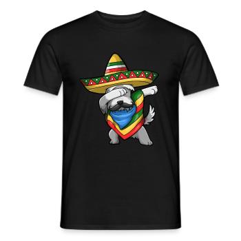 Cinco De Mayo Dog - Men's T-Shirt - black - Front - AI Model Male 178 light (178cm)