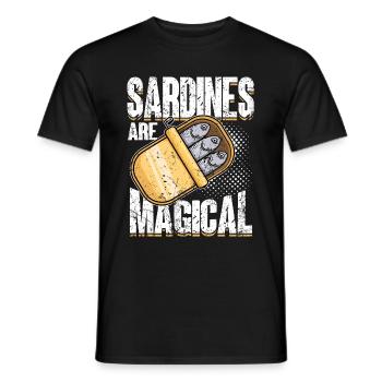 Anchois Poissons Sardaigne Cadeau - T-shirt homme - noir - Devant - AI Model Male 178 light (178cm)